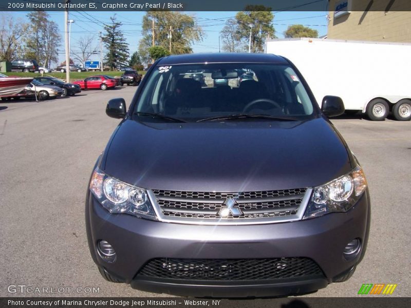 Graphite Gray Pearl / Black 2009 Mitsubishi Outlander ES