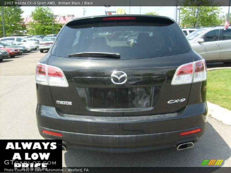 Brilliant Black / Black 2007 Mazda CX-9 Sport AWD