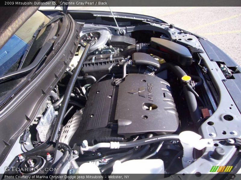 Graphite Gray Pearl / Black 2009 Mitsubishi Outlander ES
