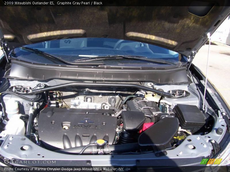 Graphite Gray Pearl / Black 2009 Mitsubishi Outlander ES