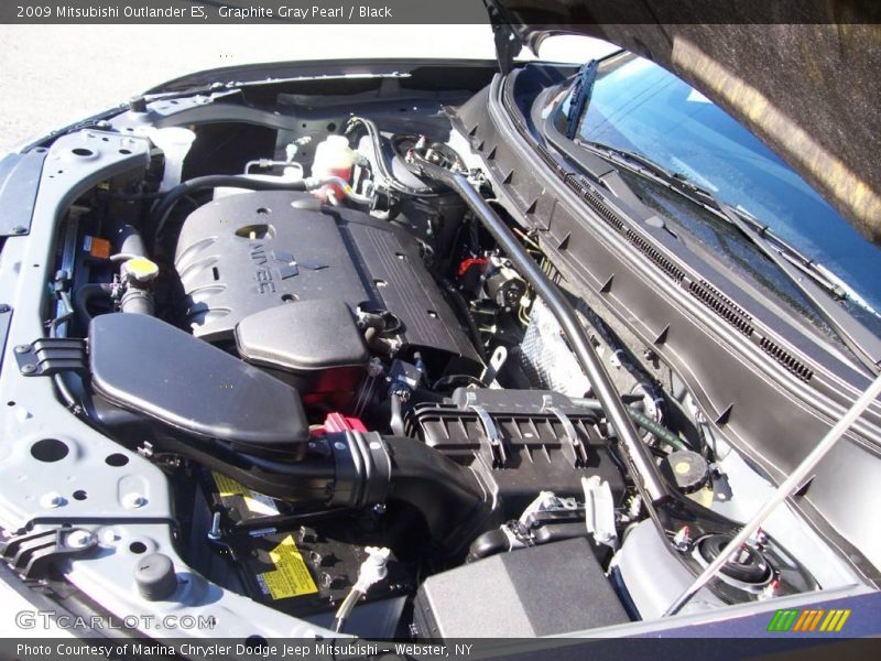 Graphite Gray Pearl / Black 2009 Mitsubishi Outlander ES