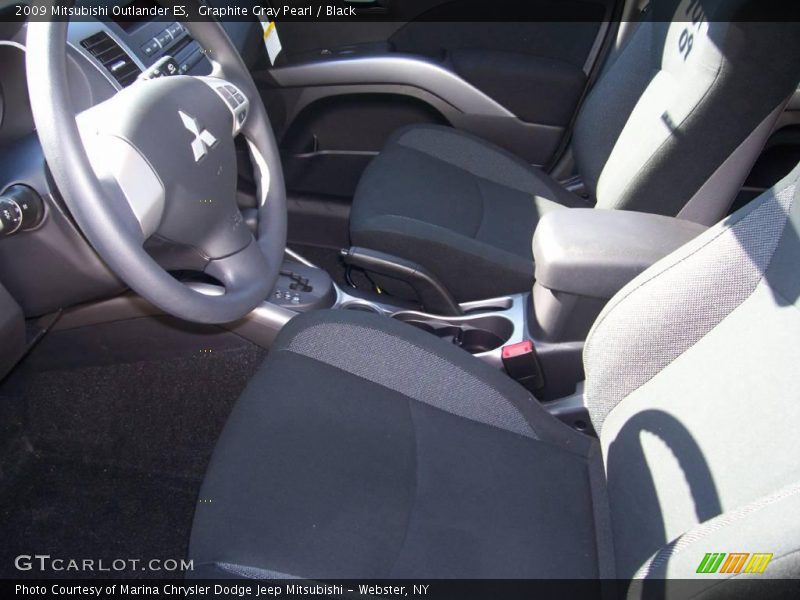 Graphite Gray Pearl / Black 2009 Mitsubishi Outlander ES