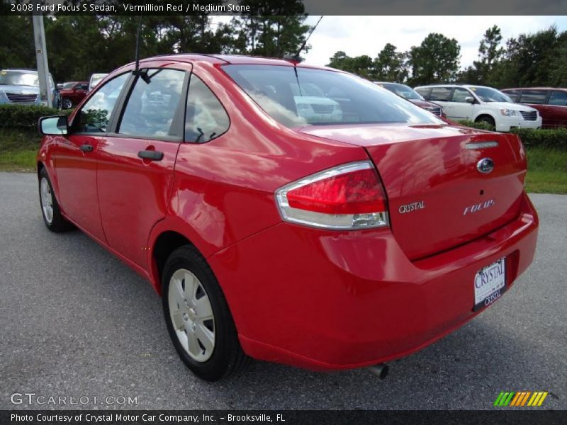 Vermillion Red / Medium Stone 2008 Ford Focus S Sedan