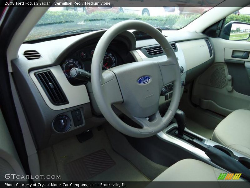 Vermillion Red / Medium Stone 2008 Ford Focus S Sedan