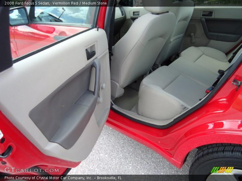 Vermillion Red / Medium Stone 2008 Ford Focus S Sedan