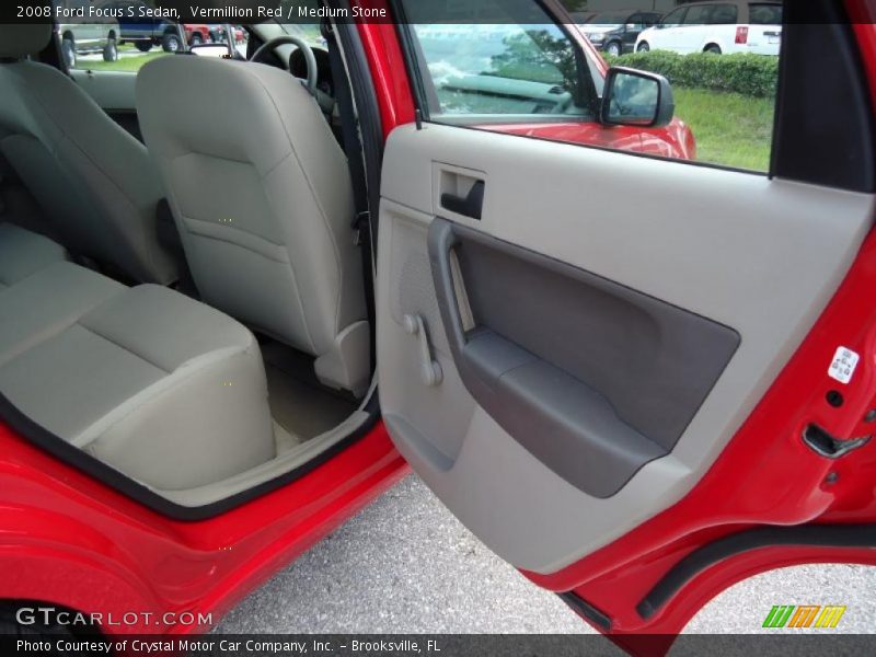Vermillion Red / Medium Stone 2008 Ford Focus S Sedan