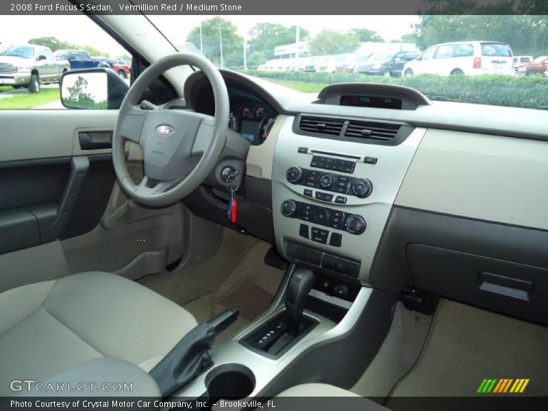 Vermillion Red / Medium Stone 2008 Ford Focus S Sedan