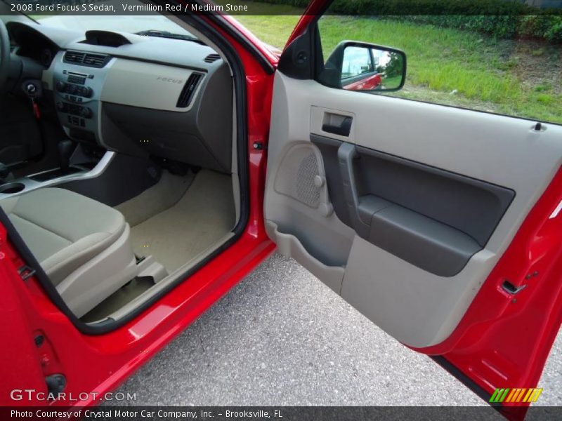 Vermillion Red / Medium Stone 2008 Ford Focus S Sedan