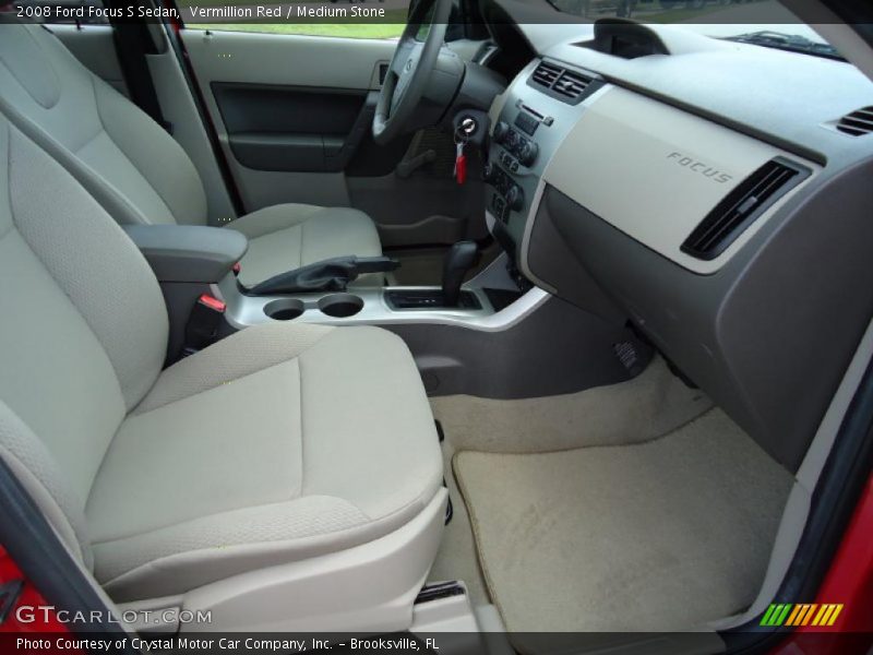 Vermillion Red / Medium Stone 2008 Ford Focus S Sedan