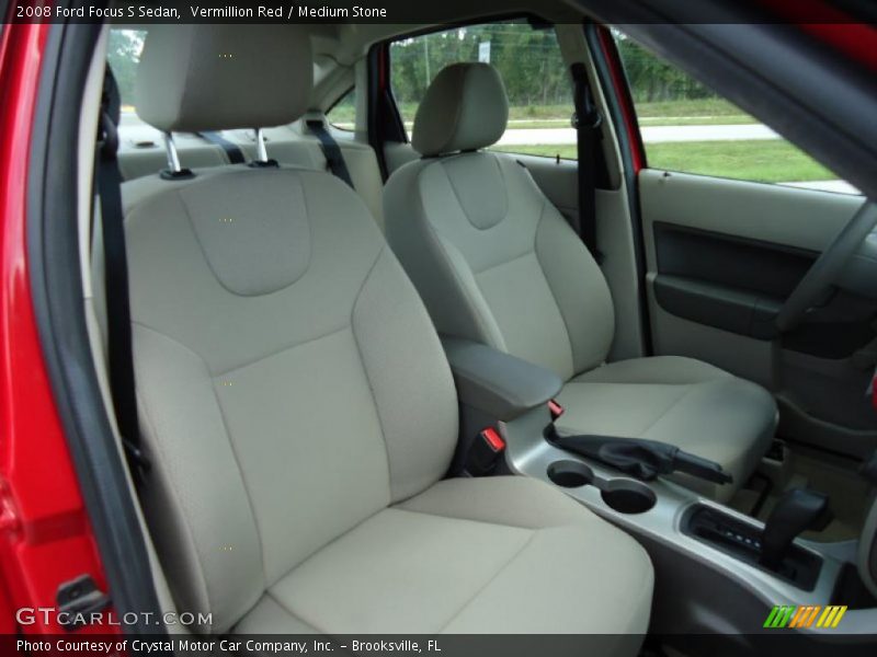Vermillion Red / Medium Stone 2008 Ford Focus S Sedan
