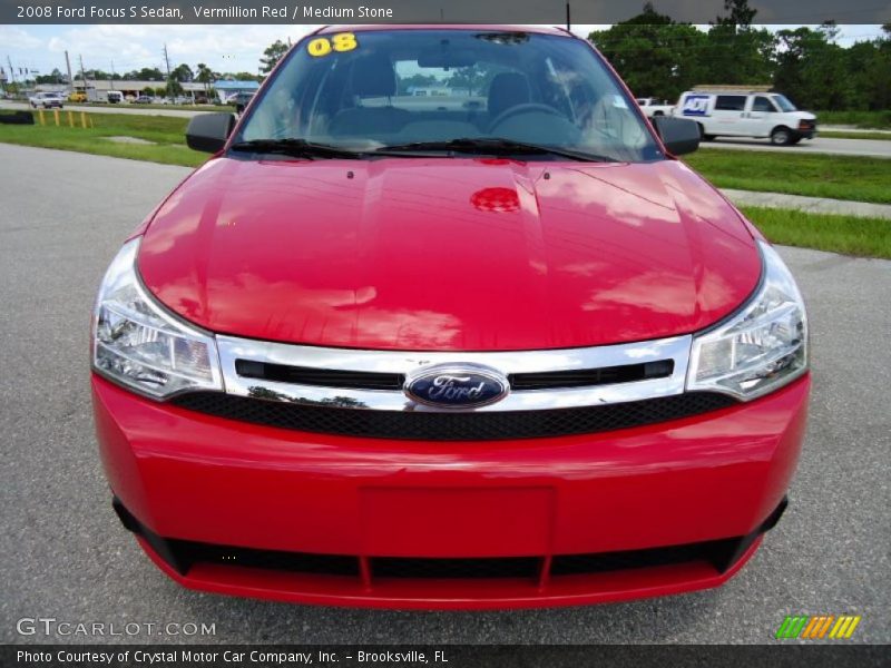 Vermillion Red / Medium Stone 2008 Ford Focus S Sedan