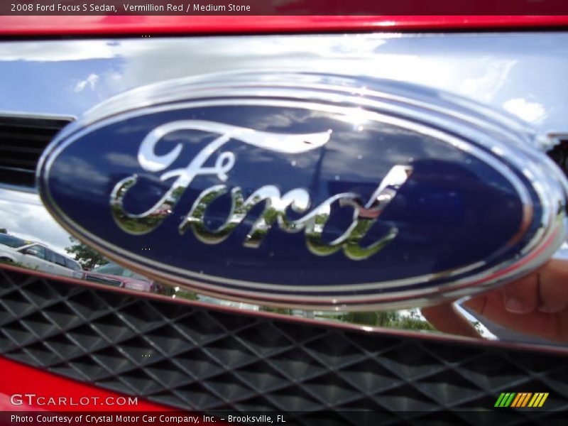 Vermillion Red / Medium Stone 2008 Ford Focus S Sedan