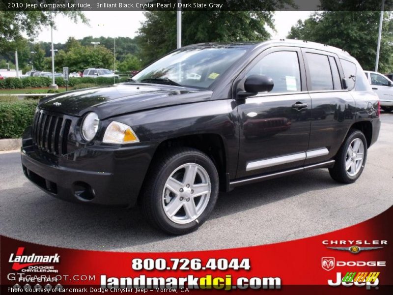 Brilliant Black Crystal Pearl / Dark Slate Gray 2010 Jeep Compass Latitude