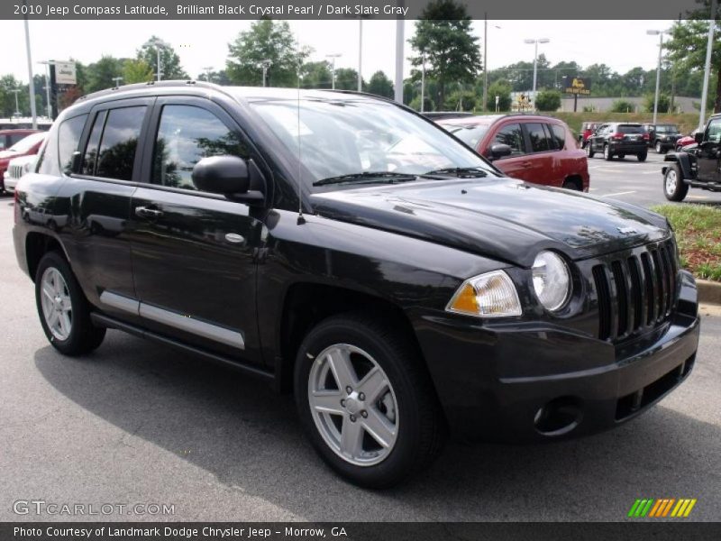 Brilliant Black Crystal Pearl / Dark Slate Gray 2010 Jeep Compass Latitude