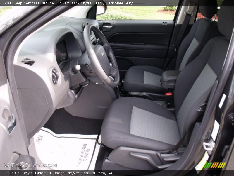 Brilliant Black Crystal Pearl / Dark Slate Gray 2010 Jeep Compass Latitude