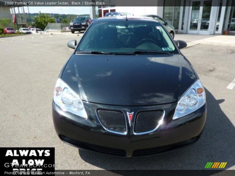 Black / Ebony Black 2008 Pontiac G6 Value Leader Sedan