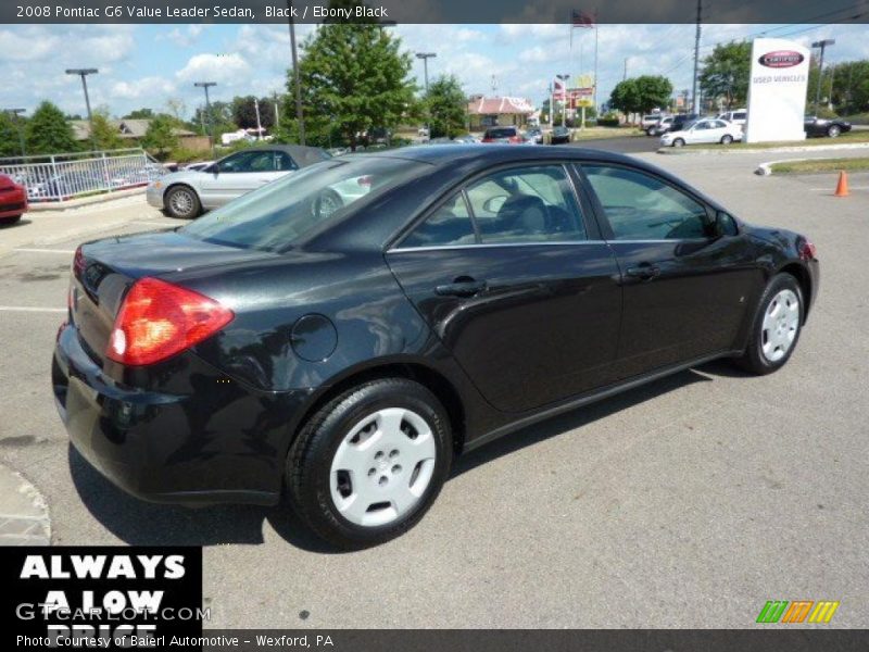 Black / Ebony Black 2008 Pontiac G6 Value Leader Sedan