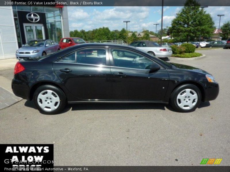Black / Ebony Black 2008 Pontiac G6 Value Leader Sedan