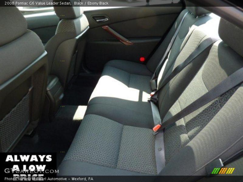 Black / Ebony Black 2008 Pontiac G6 Value Leader Sedan