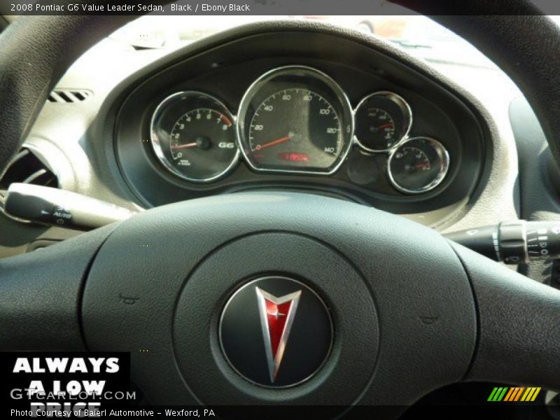 Black / Ebony Black 2008 Pontiac G6 Value Leader Sedan