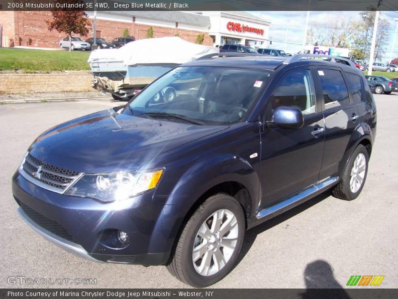 Deep Blue Metallic / Black 2009 Mitsubishi Outlander SE 4WD