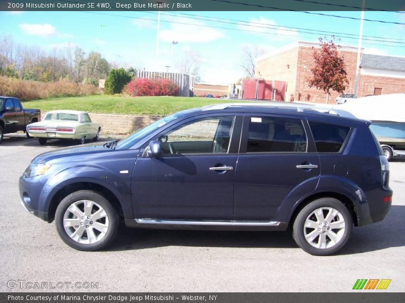 Deep Blue Metallic / Black 2009 Mitsubishi Outlander SE 4WD