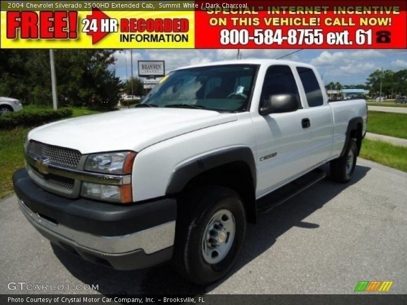 Summit White / Dark Charcoal 2004 Chevrolet Silverado 2500HD Extended Cab
