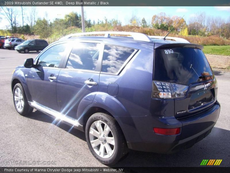Deep Blue Metallic / Black 2009 Mitsubishi Outlander SE 4WD