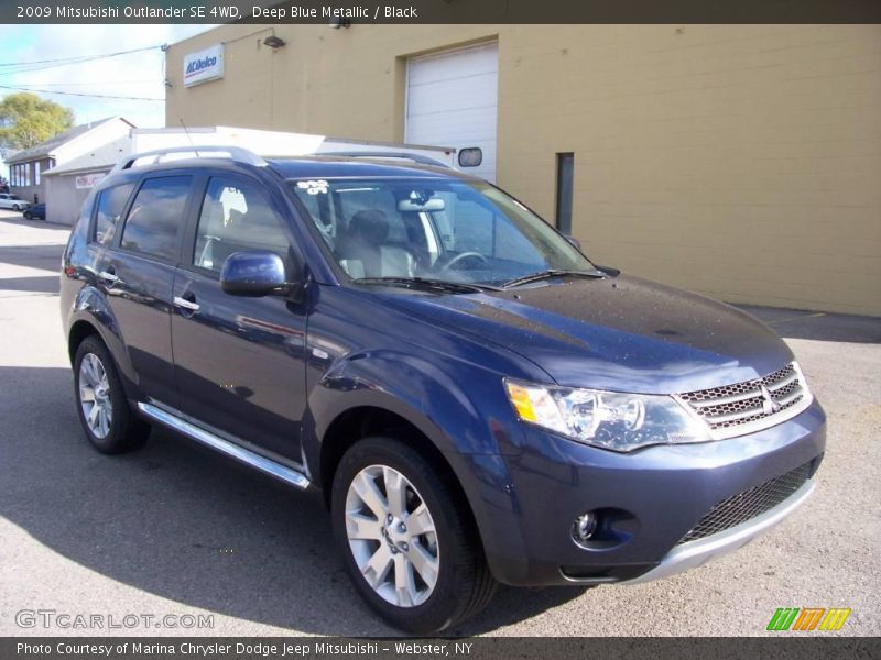 Deep Blue Metallic / Black 2009 Mitsubishi Outlander SE 4WD