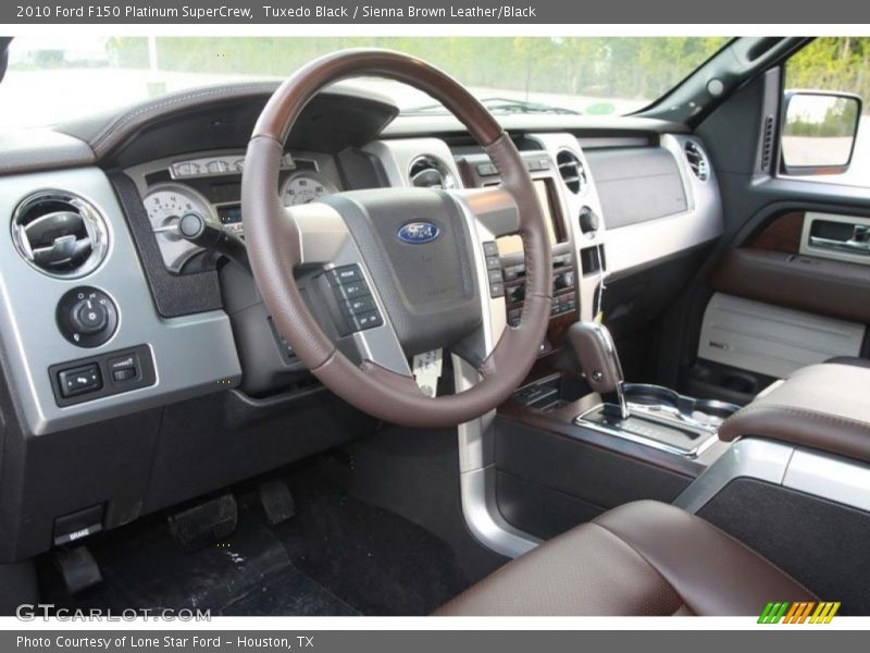 Tuxedo Black / Sienna Brown Leather/Black 2010 Ford F150 Platinum SuperCrew