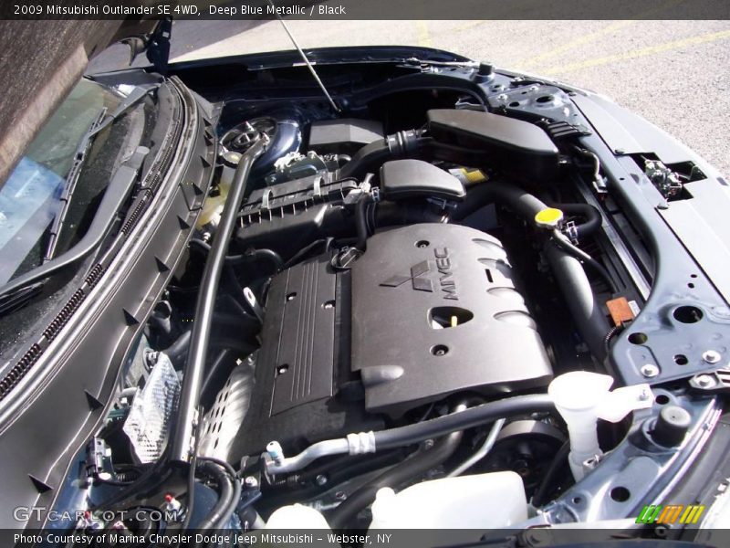 Deep Blue Metallic / Black 2009 Mitsubishi Outlander SE 4WD