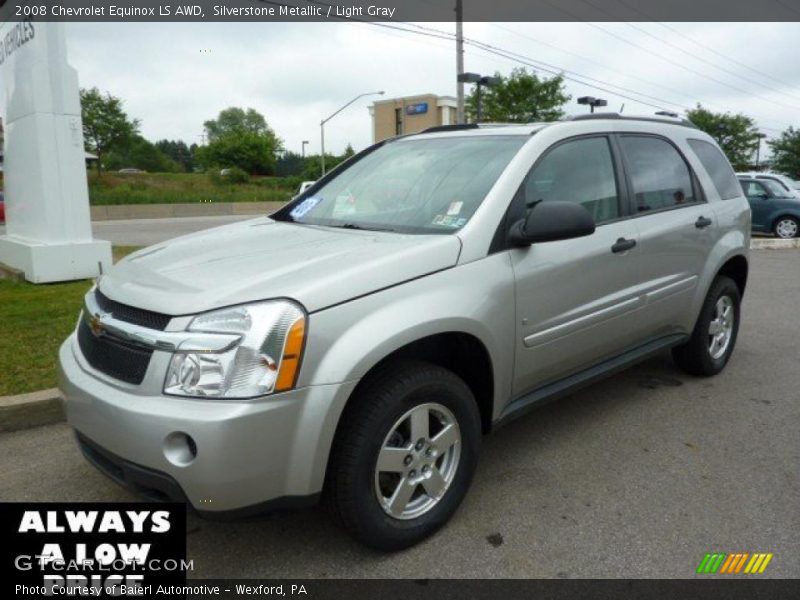 Silverstone Metallic / Light Gray 2008 Chevrolet Equinox LS AWD