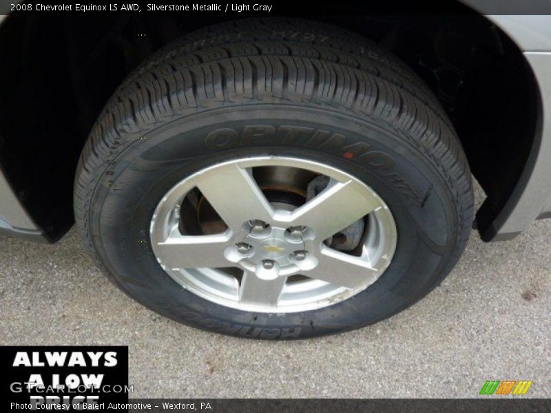 Silverstone Metallic / Light Gray 2008 Chevrolet Equinox LS AWD