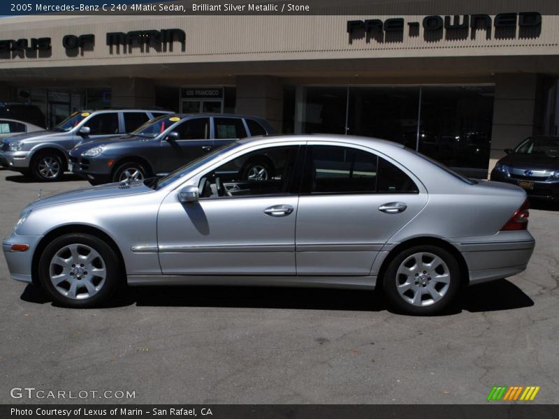 Brilliant Silver Metallic / Stone 2005 Mercedes-Benz C 240 4Matic Sedan
