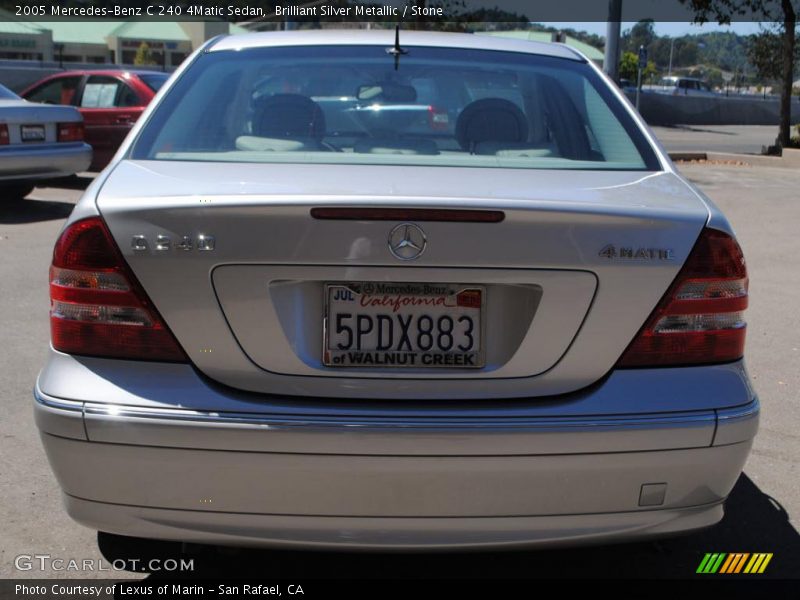 Brilliant Silver Metallic / Stone 2005 Mercedes-Benz C 240 4Matic Sedan