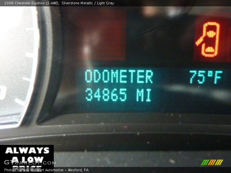 Silverstone Metallic / Light Gray 2008 Chevrolet Equinox LS AWD