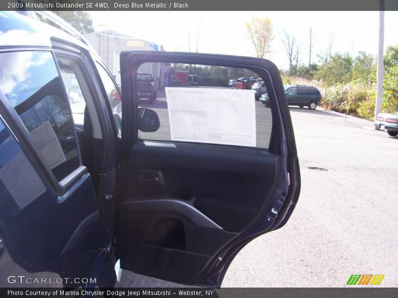 Deep Blue Metallic / Black 2009 Mitsubishi Outlander SE 4WD