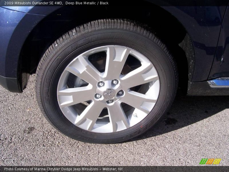Deep Blue Metallic / Black 2009 Mitsubishi Outlander SE 4WD