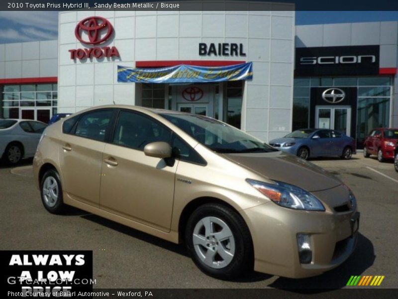 Sandy Beach Metallic / Bisque 2010 Toyota Prius Hybrid III