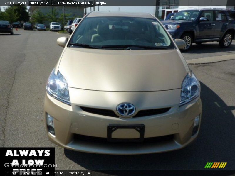 Sandy Beach Metallic / Bisque 2010 Toyota Prius Hybrid III