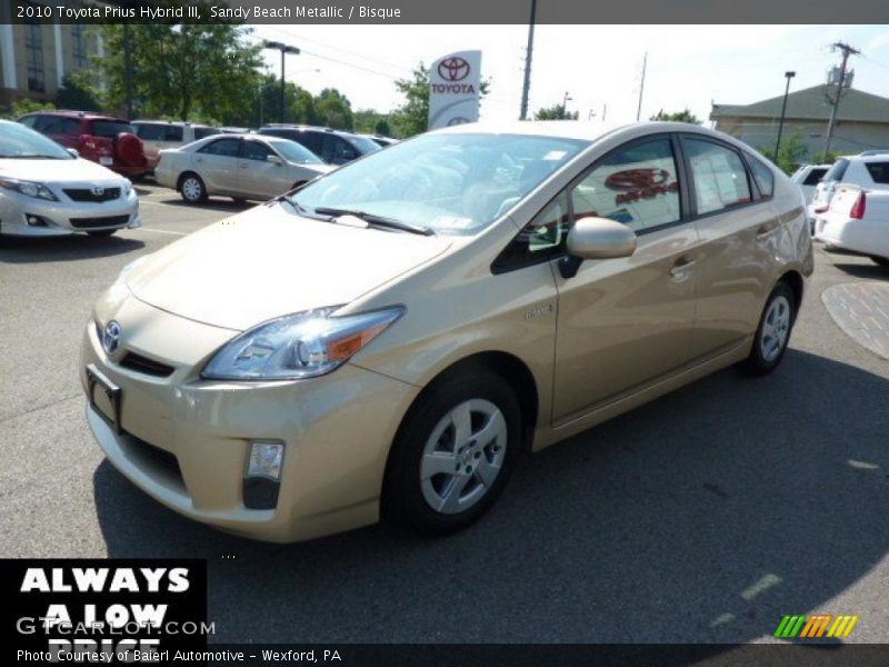 Sandy Beach Metallic / Bisque 2010 Toyota Prius Hybrid III