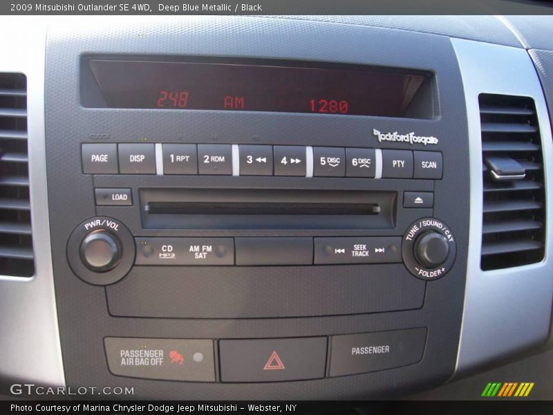 Deep Blue Metallic / Black 2009 Mitsubishi Outlander SE 4WD
