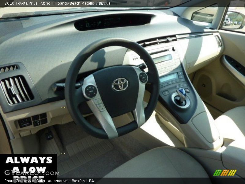 Sandy Beach Metallic / Bisque 2010 Toyota Prius Hybrid III