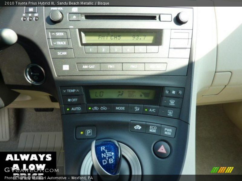 Sandy Beach Metallic / Bisque 2010 Toyota Prius Hybrid III