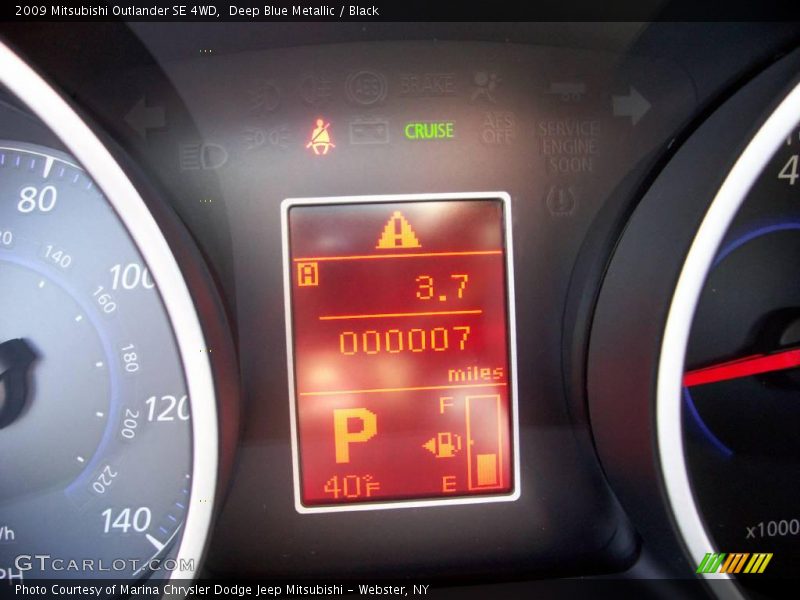 Deep Blue Metallic / Black 2009 Mitsubishi Outlander SE 4WD