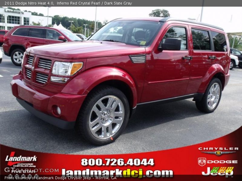 Inferno Red Crystal Pearl / Dark Slate Gray 2011 Dodge Nitro Heat 4.0