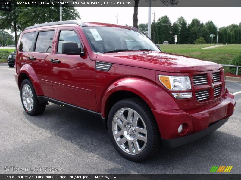 Inferno Red Crystal Pearl / Dark Slate Gray 2011 Dodge Nitro Heat 4.0
