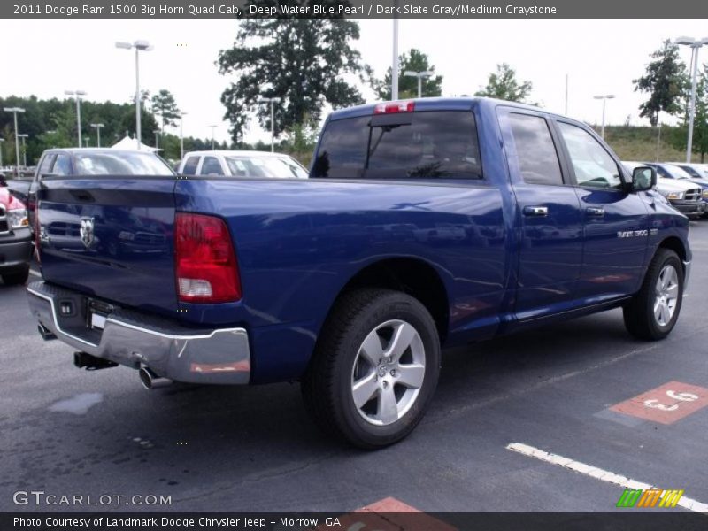 Deep Water Blue Pearl / Dark Slate Gray/Medium Graystone 2011 Dodge Ram 1500 Big Horn Quad Cab