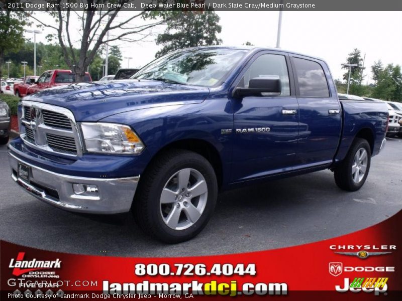 Deep Water Blue Pearl / Dark Slate Gray/Medium Graystone 2011 Dodge Ram 1500 Big Horn Crew Cab
