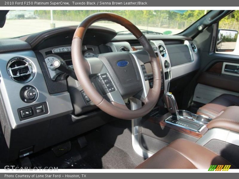 Tuxedo Black / Sienna Brown Leather/Black 2010 Ford F150 Platinum SuperCrew
